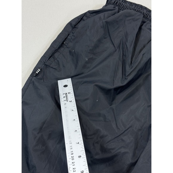 Adidas Track Pants Vintage 90s Women's Medium Black Windbreaker Y2K Baggy Lined‎ - Picture 11 of 12